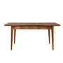 Hanah Home Vina 1048 - Juego de mesa extensible, sillas y banco en Nogal y Azul Oscuro